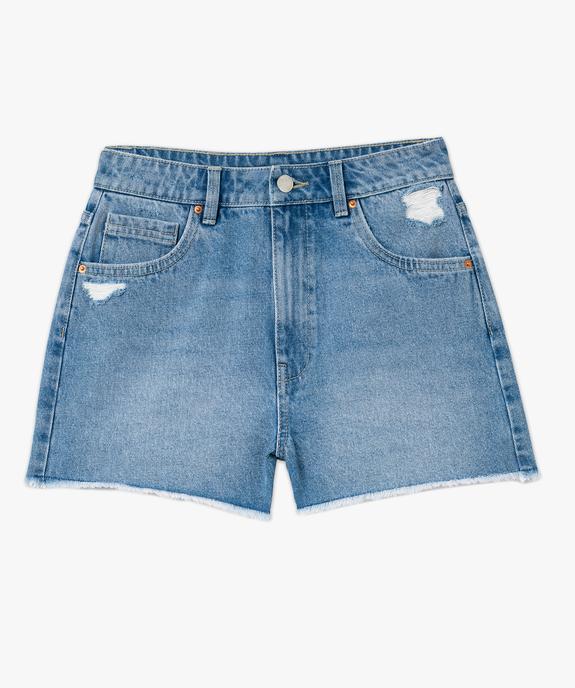 Short en jean aspect usé femme vue4 - GEMO 4G FEMME - GEMO