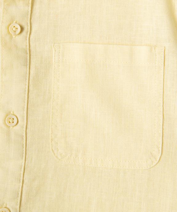 Chemise à manches courtes en lin et coton garçon vue2 - GEMO (ENFANT) - GEMO