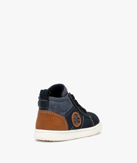 Baskets bébé garçon denim zippées - LuluCastagnette vue4 - LULU CASTAGNETT - GEMO