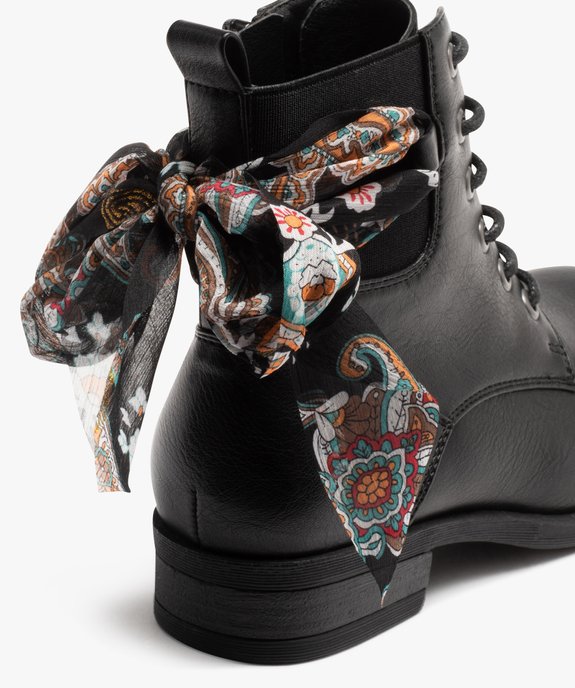 Boots à lacets et ruban en voile fille vue6 - GEMO (ENFANT) - GEMO