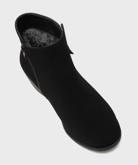 Boots confort fourrés à talon et zip femme vue5 - G'FLEX - GEMO