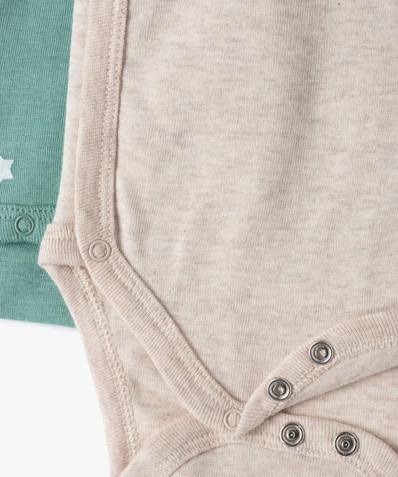 Body bébé à manches courtes fermeture croisée (lot de 5) vue2 - GEMO 4G BEBE - GEMO