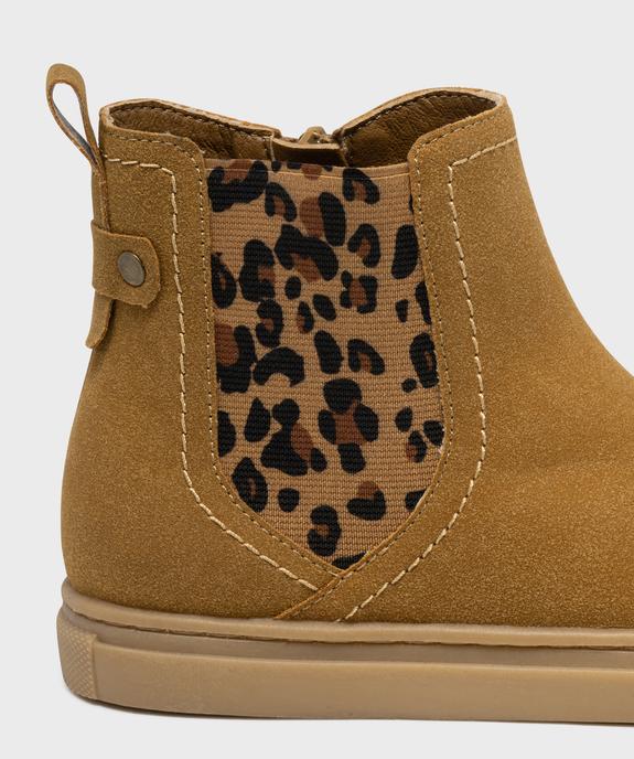 Boots Chelsea zippées à motif léopard fille - Lovely Wings vue6 - LOVELY WINGS - GEMO