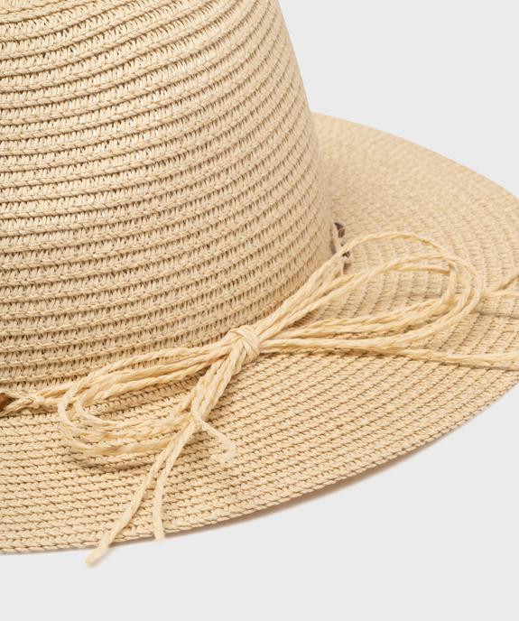 Chapeau panama en paille de papier femme vue2 - GEMO (ACCESS) - GEMO