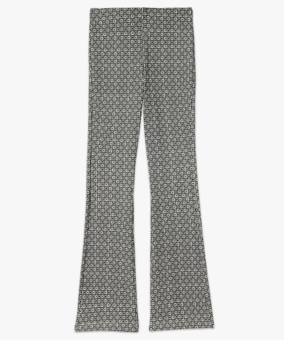 Pantalon patte d'éléphant en maille imprimée femme vue4 - GEMO(FEMME PAP) - GEMO