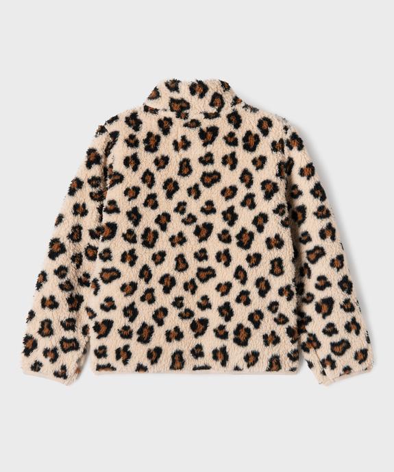 Sweat zippé à col montant en sherpa fille vue4 - GEMO (ENFANT) - GEMO