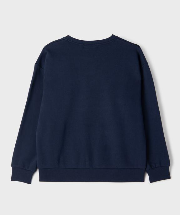 Sweat avec inscriptions contrastantes fille - Camps United vue3 - CAMPS GEMO FOR GOOD - GEMO