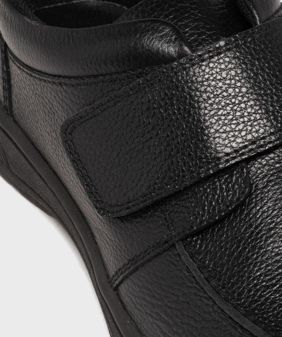 Mocassins à scratch en cuir grainé homme vue6 - G'FLEX - GEMO
