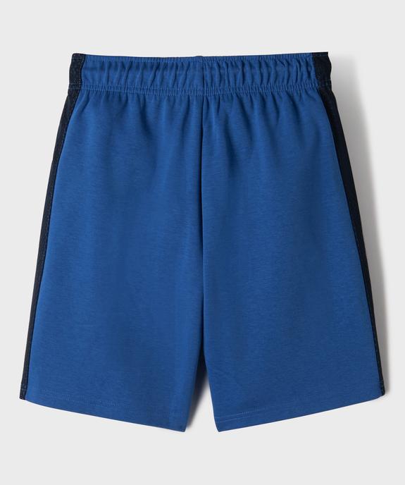 Bermuda de sport avec bandes latérales ajourées garçon - Camps United vue3 - CAMPS US - GEMO