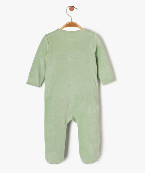 Pyjama en velours avec motif dinosaure bébé garçon vue5 - GEMO(BB COUCHE) - GEMO