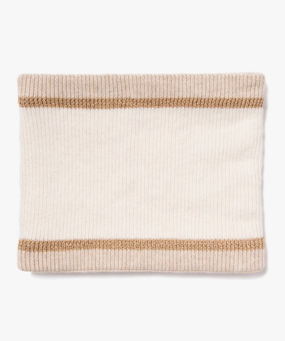 Echarpe snood bicolore avec liserés pailletés femme vue1 - GEMO (ACCESS) - GEMO
