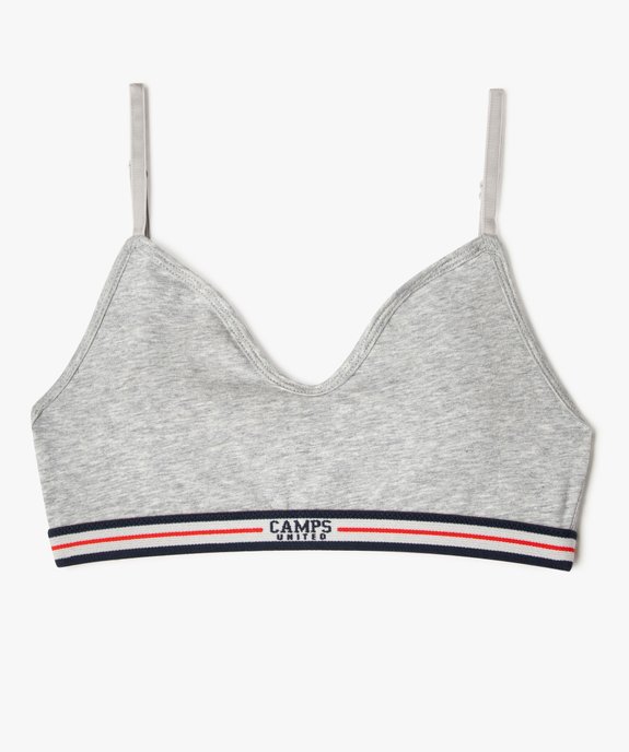 Soutien-gorge en coton stretch avec mousse amovibles fille - Camps United vue1 - CAMPS GEMO FOR GOOD - GEMO