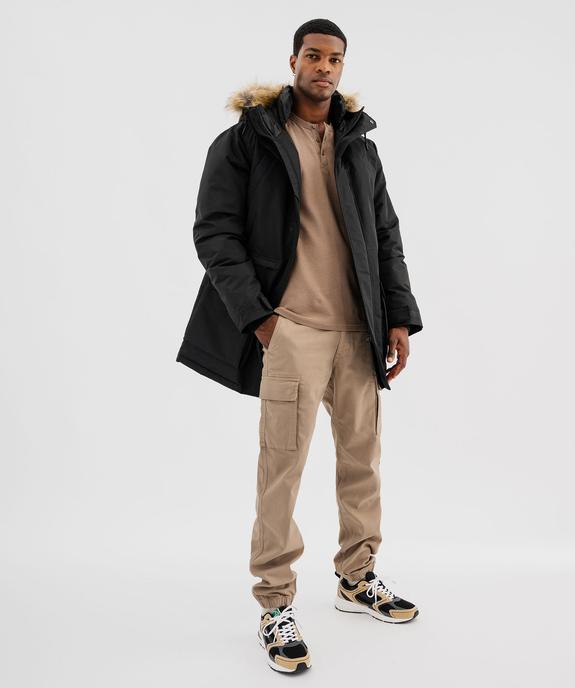 Parka imperméable à capuche avec bord amovible homme vue1 - GEMO 4G HOMME - GEMO