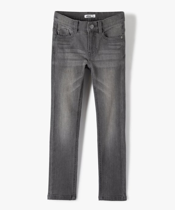 Jean garçon coupe Slim contenant du polyester recyclé vue1 - GEMO 4G GARCON - GEMO