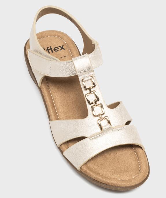 Sandales confort femme avec bijou et fermeture scratch vue5 - G'FLEX - GEMO