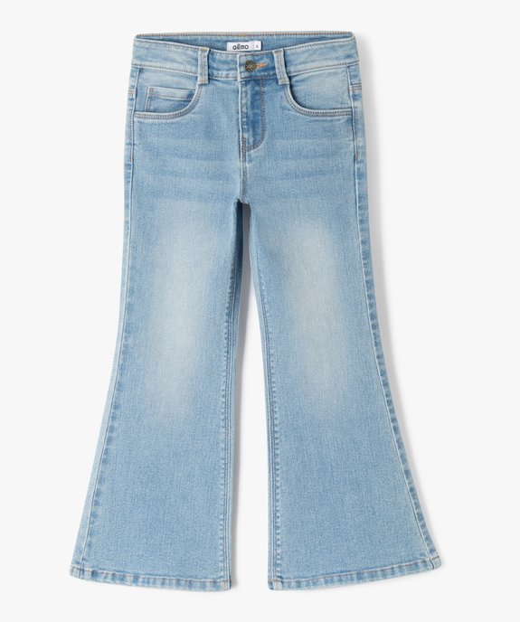 Jean délavé coupe Bootcut fille vue1 - GEMO 4G FILLE - GEMO