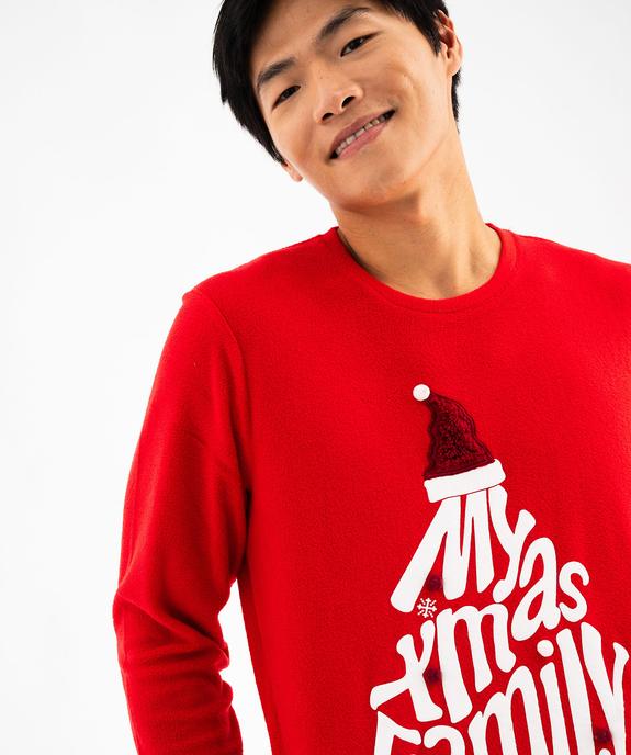Pyjama de Noël en polaire imprimée homme vue5 - GEMO(HOMWR HOM) - GEMO