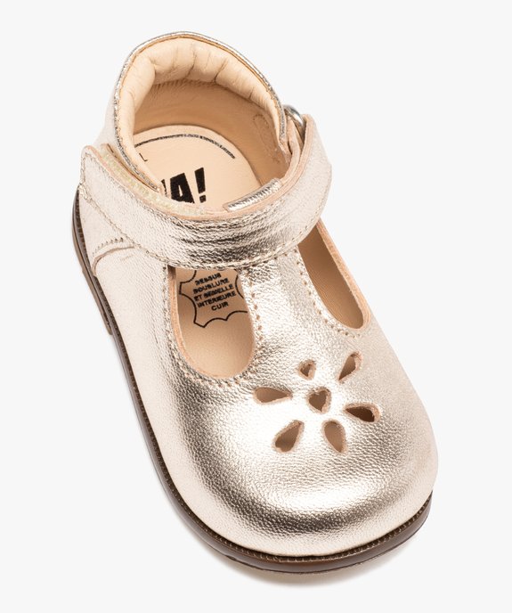 Babies premiers pas bébé fille dessus cuir uni – NA! vue5 - NA! - GEMO