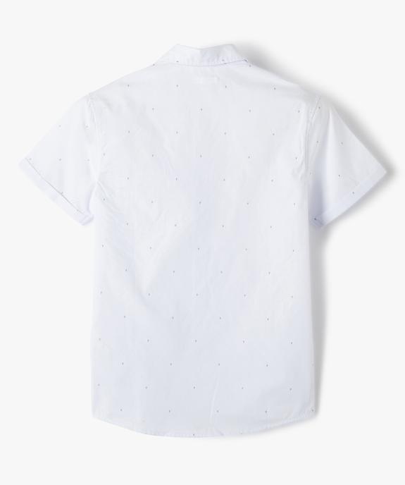 Chemise à manches courtes avec poche poitrine garçon vue3 - GEMO (JUNIOR) - GEMO