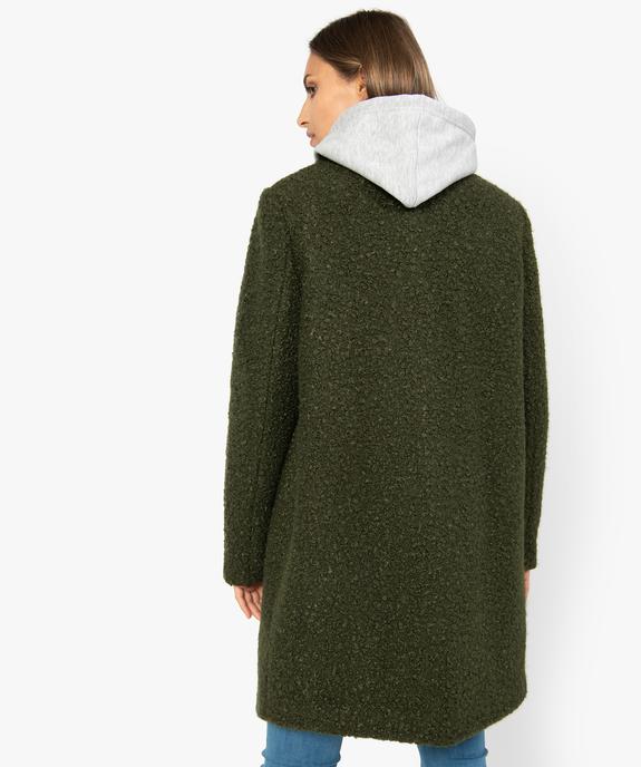 Manteau femme mi-long en maille bouclette vue3 - GEMO(FEMME PAP) - GEMO