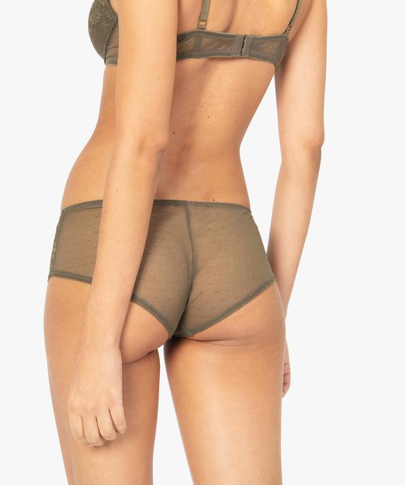 Shorty femme en dentelle et tulle (lot de 2) vue2 - GEMO(HOMWR FEM) - GEMO