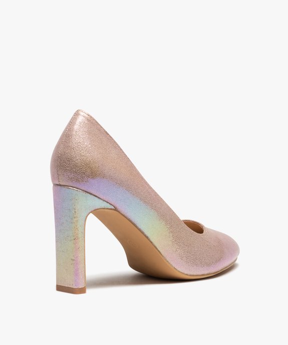 Escarpins femme à talon haut dessus irisé vue4 - GEMO(URBAIN) - GEMO