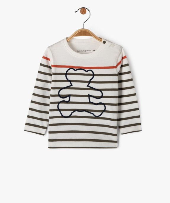 Tee-shirt manches longues à rayures bébé garçon - LuluCastagnette vue1 - LULUCASTAGNETTE - GEMO