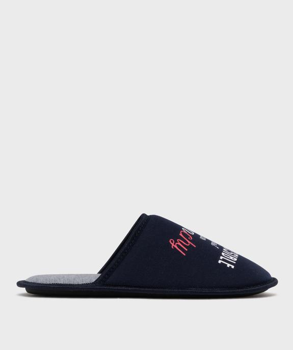 Chaussons mules en jersey imprimé homme  vue1 - GEMO(HOMWR HOM) - GEMO