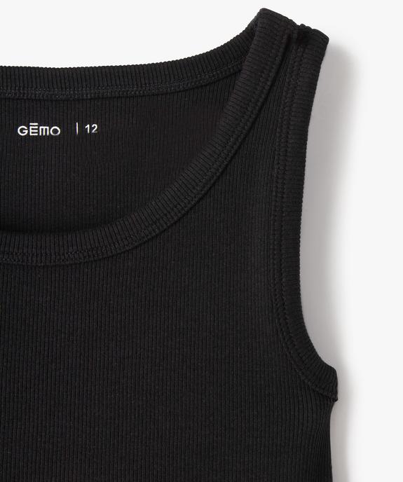 Débardeur en maille côtelée coupe courte fille vue4 - GEMO 4G FILLE - GEMO