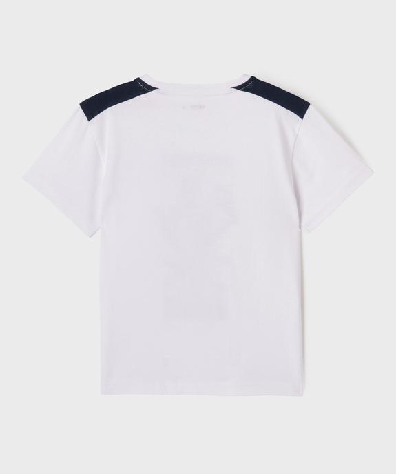 Tee-shirt manches courtes avec motif ballon de basket garçon vue3 - GEMO (ENFANT) - GEMO