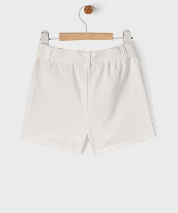 Short ample en coton avec ceinture à nouer bébé fille - LuluCastagnette vue3 - LULUCASTAGNETTE - GEMO