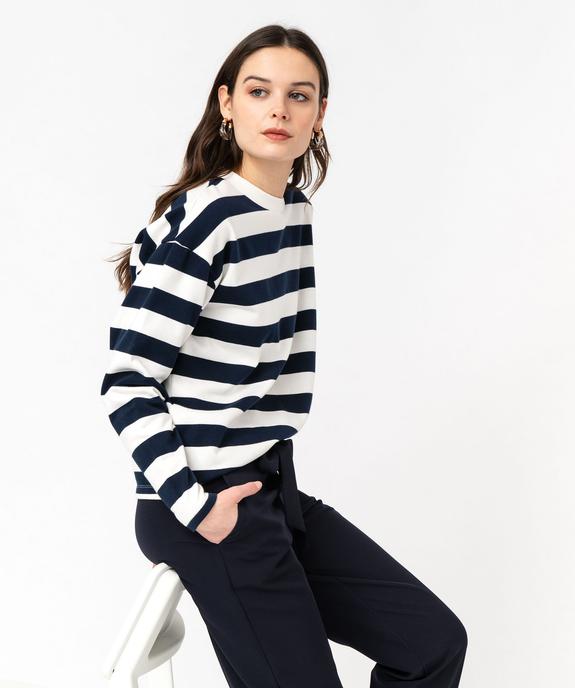 Pantalon de costume en toile fluide femme vue1 - GEMO(FEMME PAP) - GEMO