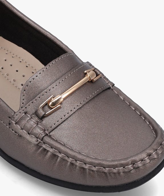 Mocassins à talon compensé et bride métallique femme vue6 - G'FLEX - GEMO