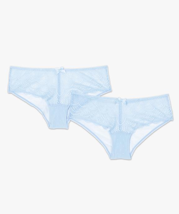 Shorty en dentelle et tulle femme (lot de 2) vue4 - GEMO(HOMWR FEM) - GEMO