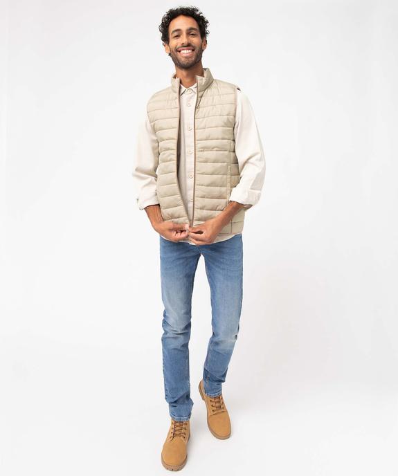 Jean homme coupe Slim délavé plissé sur les cuisses vue5 - GEMO 4G HOMME - GEMO