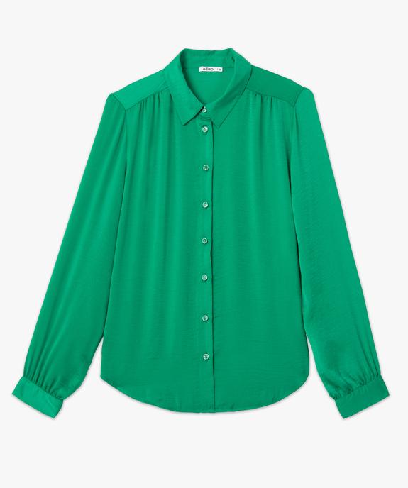 Chemise en satin à manches longues femme vue4 - GEMO 4G FEMME - GEMO