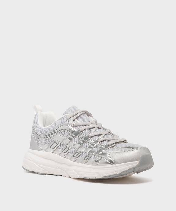 Baskets de running légères en mesh homme - 5 Miles vue2 - 5 MILES - GEMO