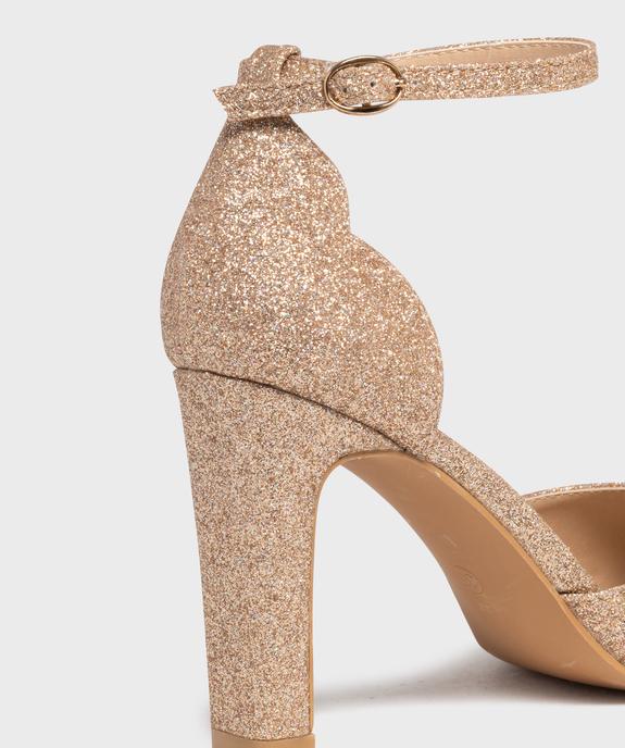 Escarpins pailletés à talon haut et bride cheville femme - Valentina Baldano vue6 - VALENTINA BALDA - GEMO