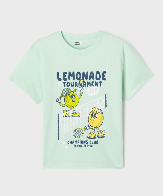 Tee-shirt manches courtes coupe large avec motif garçon vue1 - GEMO 4G GARCON - GEMO