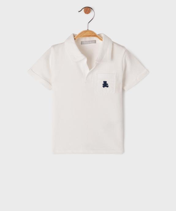 Polo en coton avec poche poitrine bébé garçon - LuluCastagnette vue1 - LULU CASTAGNETTE GEMO FOR GOOD - GEMO