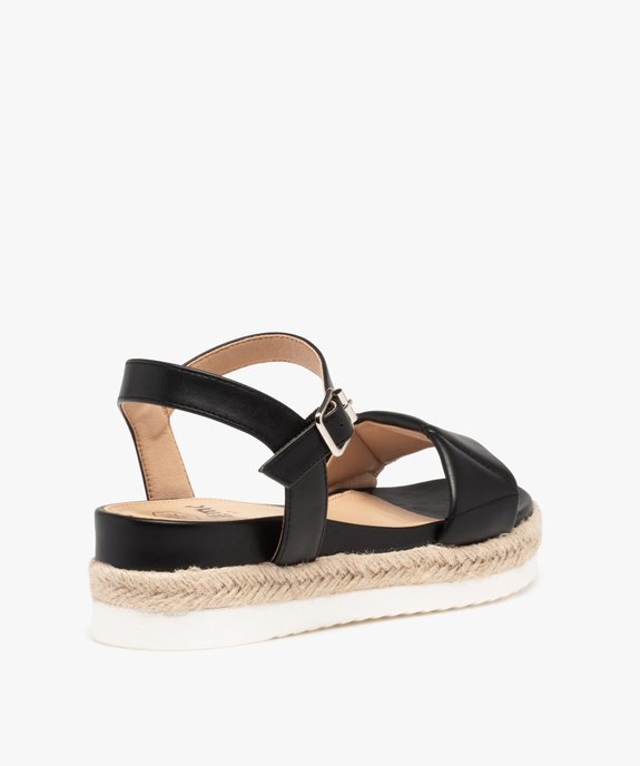 Sandales femme à semelle plateforme et bride matelassée vue4 - GEMO (CASUAL) - GEMO