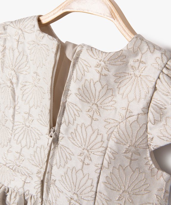 Robe de cérémonie avec motifs brodés bébé fille vue3 - GEMO(BEBE DEBT) - GEMO