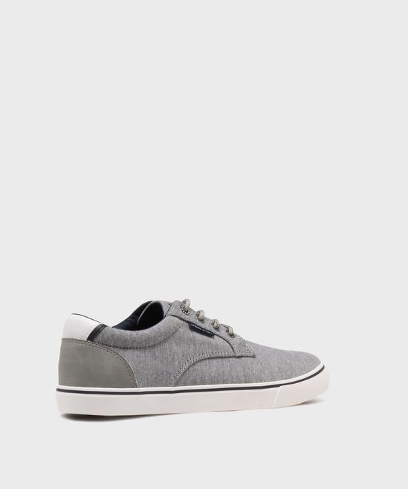 Baskets en toile avec empiècement au talon homme - Urban Steps vue4 - URBAN STEPS GEMO FOR GOOD - GEMO