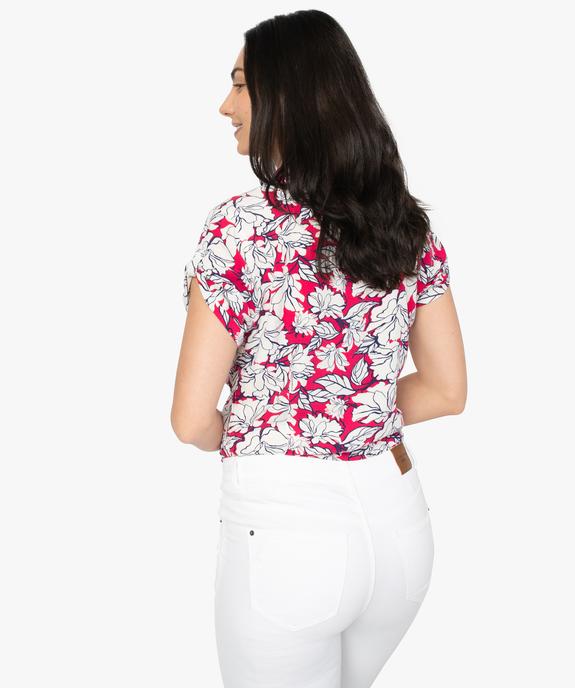 Chemise femme à manches courtes imprimée vue3 - GEMO(FEMME PAP) - GEMO