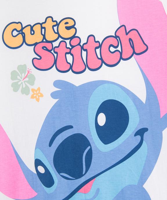 Chemise de nuit forme tee-shirt en jersey de coton imprimé fille - Stitch vue2 - LILO & STITCH - GEMO