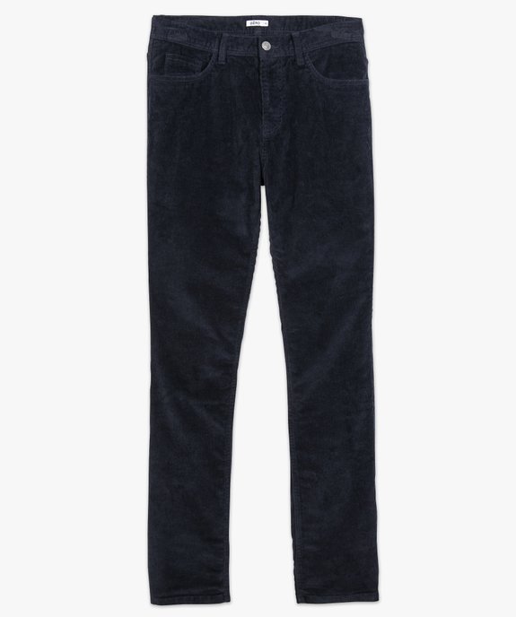 Pantalon homme droit en velours côtelé vue4 - GEMO (HOMME) - GEMO