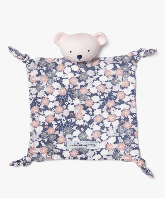 Doudou plat avec tête de souris pour bébé - LuluCastagnette vue1 - LULUCASTAGNETTE - GEMO