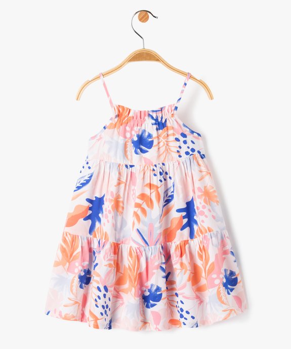 Robe bébé fille à bretelles et motifs vue1 - GEMO(BEBE DEBT) - GEMO