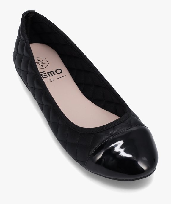 Ballerines femme à tige matelassée et bout contrasté vue5 - GEMO(URBAIN) - GEMO