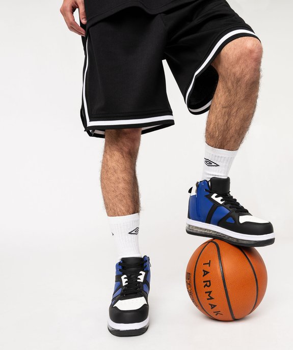 Baskets homme mid-cut à zip avec semelle à bulle d'air plateforme - Nasa vue1 - NASA - GEMO